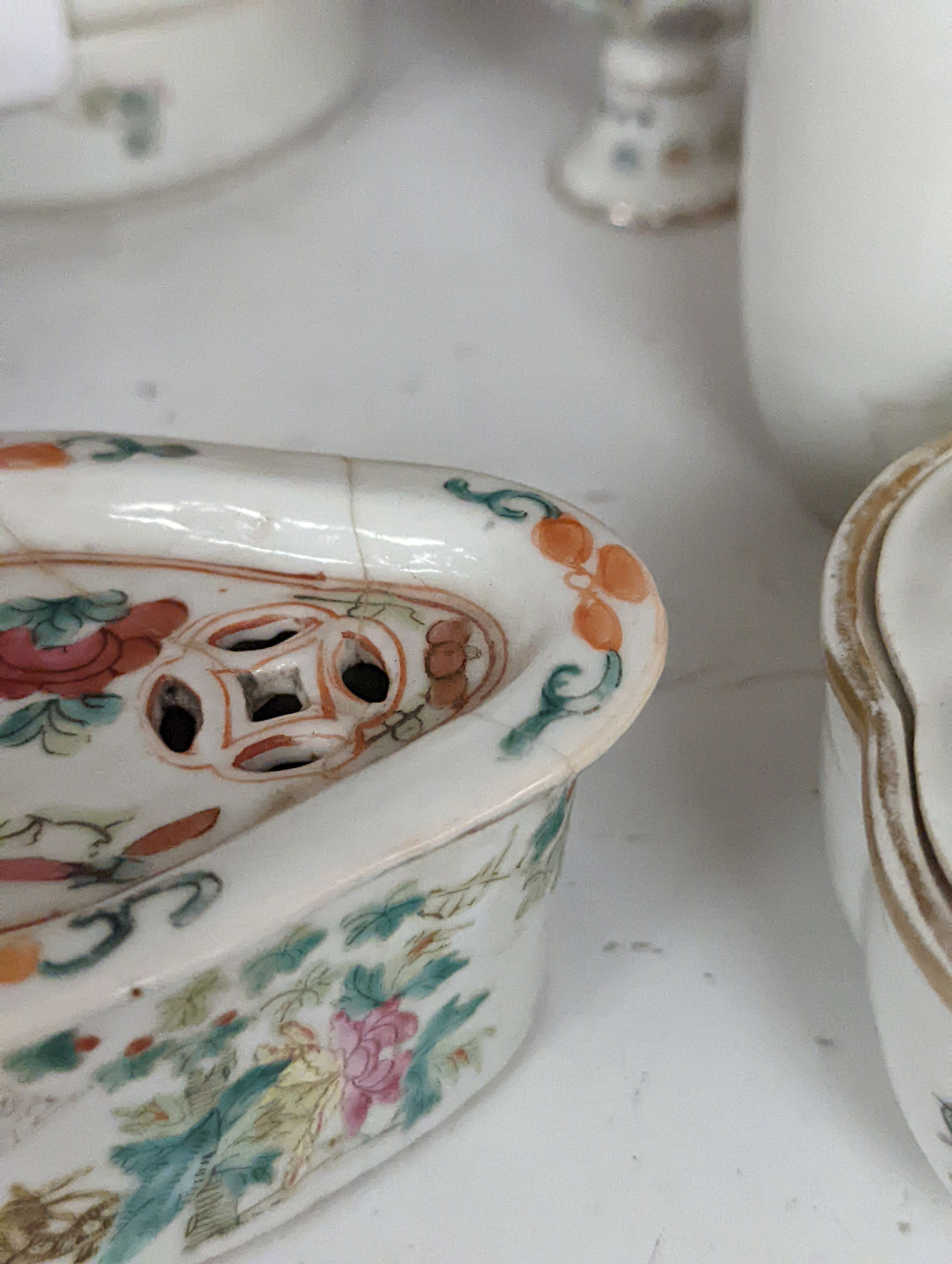 A mixed group of 19th/early 20th century Chinese porcelain vessels, stem dishes etc.